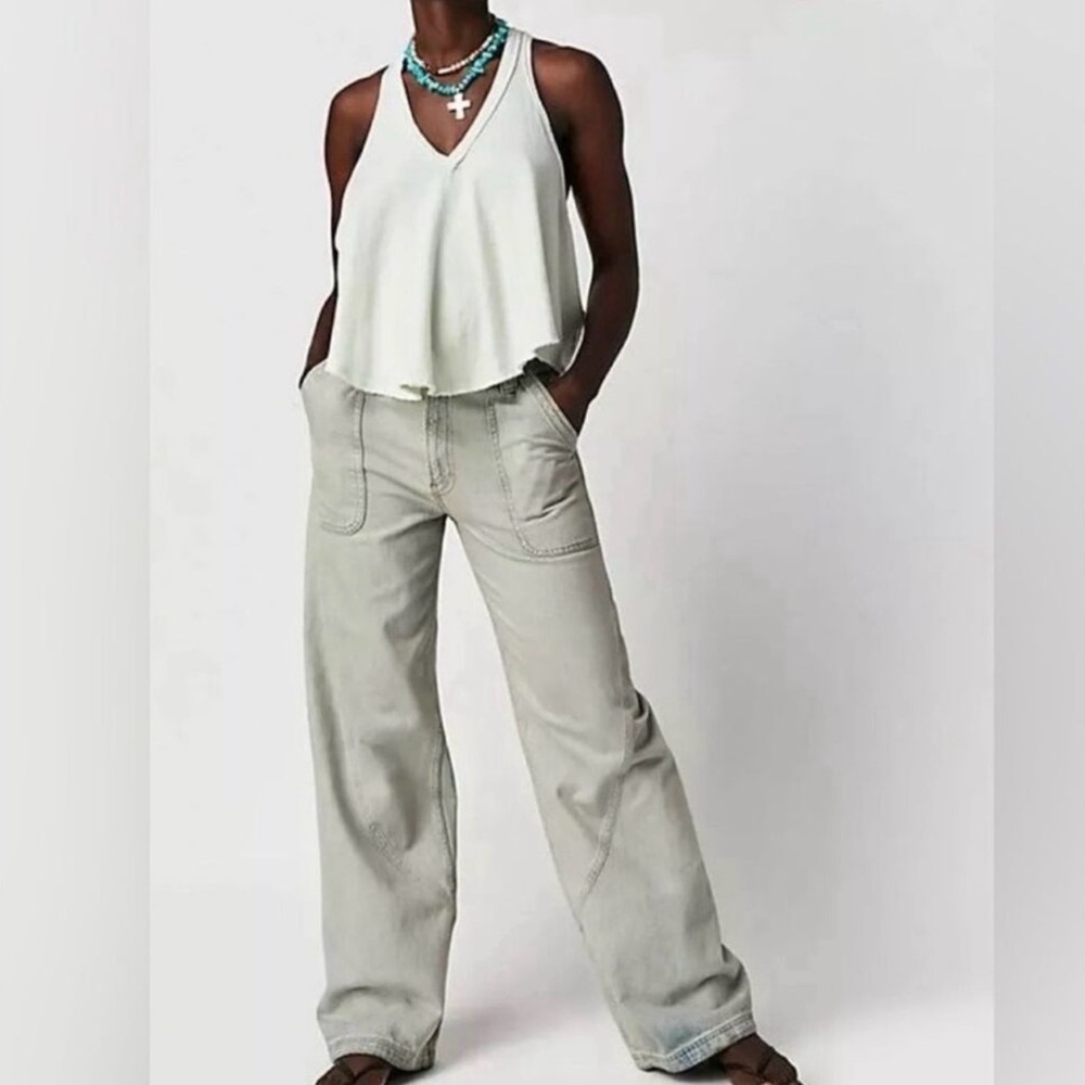 Free People Karri Swing Tank Top – Light mint Green | Size Large | We The Free